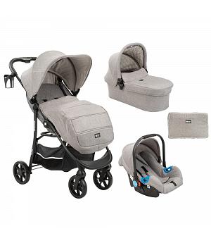 SILLA DE PASEO PARA BEBE - CARRITO SELINA 3 EN 1 GRIS CLARO - KKB31001010180